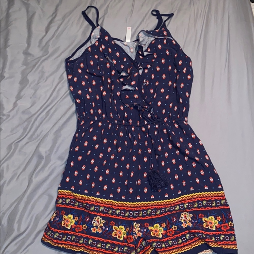 Blue Romper with pockets